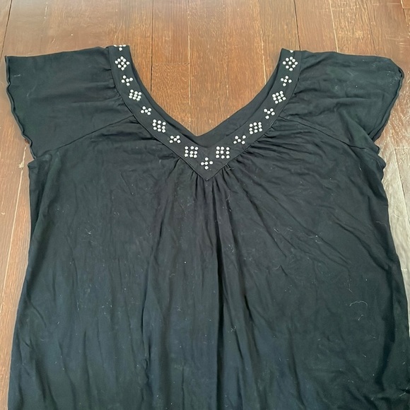 Women's INC V-Neck Cap Sleeve Top Large - Picture 2 of 13